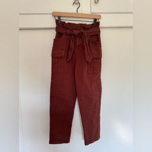 Marissa Webb Brown Cargo Pants with Tie Waist Size 0